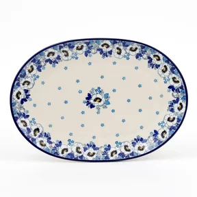 Półmisek G68, 31,5/22 cm <br> 2222X Biało-niebieskie anemony